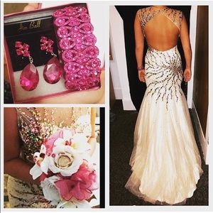 Beautiful Nude Mermaid Prom Dress